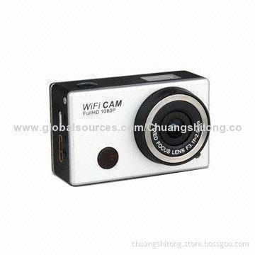 Remote Control Wi-Fi Camcorder, 1,080P at 30fps, 30M Waterproof with High-capacity Battery